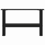 vidaXL Picioare pentru măsuță de cafea, negru, 2 buc., 50x(30-31) cm, oțel vidaXL Picioare pentru măsuță de cafea, negru, 2 buc., 50x(30-31) cm, oțel