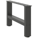 vidaXL Picioare pentru măsuță de cafea antracit, 2 buc., 50x(30-31) cm, oțel