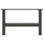vidaXL Picioare pentru măsuță de cafea antracit, 2 buc., 50x(30-31) cm, oțel