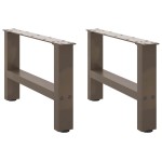 vidaXL Picioare pentru masă de cafea, oțel natural, 2 buc., 50x(30-31) cm