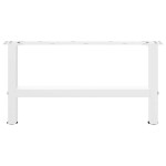 vidaXL Picioare pentru măsuță de cafea, albe, 2 buc., 60x(30-31) cm, oțel