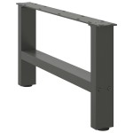 vidaXL Picioare pentru măsuță de cafea antracit, 2 buc., 60x(30-31) cm, oțel