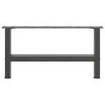 vidaXL Picioare pentru măsuță de cafea antracit, 2 buc., 60x(30-31) cm, oțel