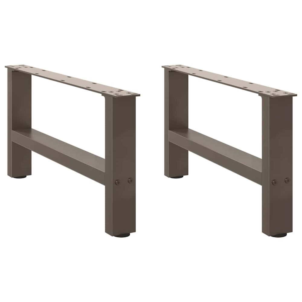 vidaXL Picioare pentru măsuță de cafea, oțel natural, 2 buc., 60x(30-31) cm, oțel