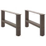 vidaXL Picioare pentru măsuță de cafea, oțel natural, 2 buc., 60x(30-31) cm, oțel vidaXL Picioare pentru măsuță de cafea, oțel natural, 2 buc., 60x(30-31) cm, oțel