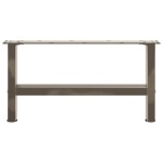 vidaXL Picioare pentru măsuță de cafea, oțel natural, 2 buc., 60x(30-31) cm, oțel vidaXL Picioare pentru măsuță de cafea, oțel natural, 2 buc., 60x(30-31) cm, oțel