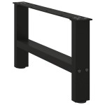 vidaXL Picioare pentru măsuță de cafea, negru, 2 buc., 70x(30-31) cm, oțel vidaXL Picioare pentru măsuță de cafea, negru, 2 buc., 70x(30-31) cm, oțel