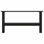 vidaXL Picioare pentru măsuță de cafea, negru, 2 buc., 70x(30-31) cm, oțel vidaXL Picioare pentru măsuță de cafea, negru, 2 buc., 70x(30-31) cm, oțel