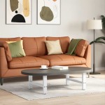 vidaXL Picioare pentru măsuță de cafea, albe, 2 buc., 70x(30-31) cm, oțel