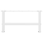 vidaXL Picioare pentru măsuță de cafea, albe, 2 buc., 70x(30-31) cm, oțel