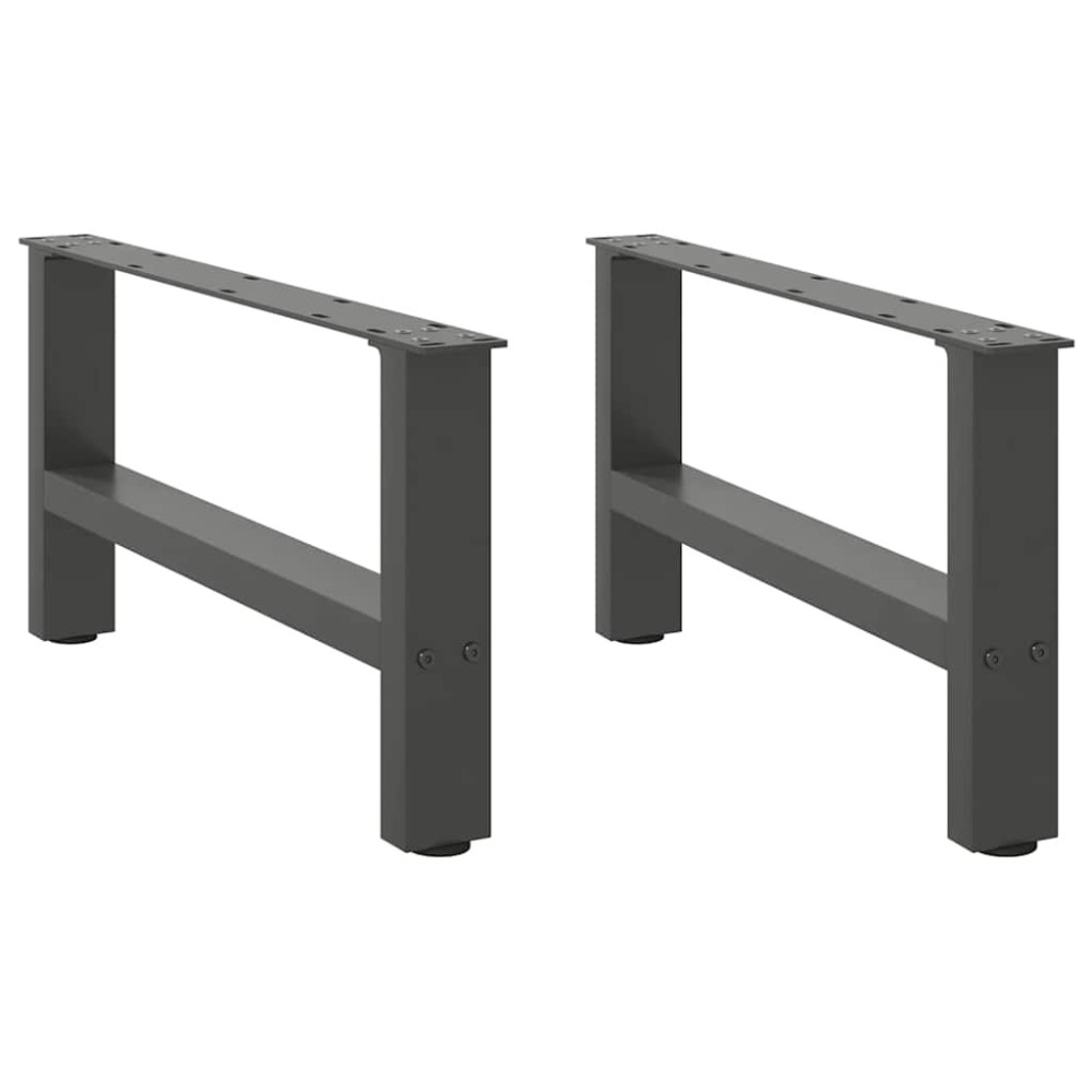 vidaXL Picioare pentru măsuță de cafea antracit, 2 buc., 70x(30-31) cm, oțel