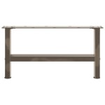 vidaXL Picioare pentru masă de cafea, oțel natural, 2 buc., 70x(30-31) cm