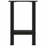vidaXL Picioare pentru măsuță de cafea, negru, 2 buc., 28x(42-43) cm, oțel vidaXL Picioare pentru măsuță de cafea, negru, 2 buc., 28x(42-43) cm, oțel