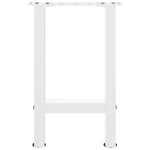 vidaXL Picioare pentru măsuță de cafea, albe, 2 buc., 28x(42-43) cm, oțel