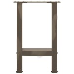 vidaXL Picioare pentru masă de cafea, oțel natural, 2 buc., 28x(42-43) cm, oțel vidaXL Picioare pentru masă de cafea, oțel natural, 2 buc., 28x(42-43) cm, oțel
