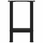 vidaXL Picioare pentru măsuță de cafea, negru, 2 buc., 38x(42-43) cm, oțel vidaXL Picioare pentru măsuță de cafea, negru, 2 buc., 38x(42-43) cm, oțel