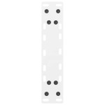 vidaXL Picioare pentru măsuță de cafea, albe, 2 buc., 38x(42-43) cm, oțel