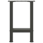 vidaXL Picioare pentru măsuță de cafea antracit, 2 buc., 38x(42-43) cm, oțel