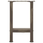 vidaXL Picioare pentru masă de cafea, oțel natural, 2 buc., 38x(42-43) cm, oțel