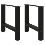 vidaXL Picioare pentru măsuță de cafea, negru, 2 buc., 50x(42-43) cm, oțel vidaXL Picioare pentru măsuță de cafea, negru, 2 buc., 50x(42-43) cm, oțel