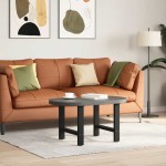 vidaXL Picioare pentru măsuță de cafea, negru, 2 buc., 50x(42-43) cm, oțel vidaXL Picioare pentru măsuță de cafea, negru, 2 buc., 50x(42-43) cm, oțel