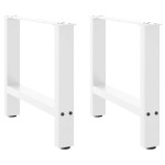 vidaXL Picioare pentru măsuță de cafea, albe, 2 buc., 50x(42-43) cm, oțel vidaXL Picioare pentru măsuță de cafea, albe, 2 buc., 50x(42-43) cm, oțel