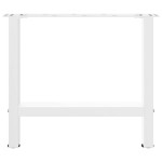 vidaXL Picioare pentru măsuță de cafea, albe, 2 buc., 50x(42-43) cm, oțel vidaXL Picioare pentru măsuță de cafea, albe, 2 buc., 50x(42-43) cm, oțel
