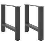 vidaXL Picioare pentru măsuță de cafea antracit, 2 buc., 50x(42-43) cm, oțel