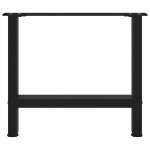 vidaXL Picioare pentru măsuță de cafea, negru, 2 buc., 60 x (42-43) cm, oțel vidaXL Picioare pentru măsuță de cafea, negru, 2 buc., 60 x (42-43) cm, oțel