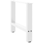 vidaXL Picioare pentru măsuță de cafea, alb, 2 buc., 60 x (42-43) cm, oțel