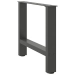 vidaXL Picioare pentru măsuță de cafea antracit, 2 buc., 60x(42-43) cm, oțel