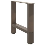 vidaXL Picioare pentru masă de cafea, oțel natural, 2 buc., 60 x (42-43) cm, oțel
