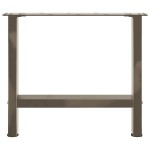 vidaXL Picioare pentru masă de cafea, oțel natural, 2 buc., 60 x (42-43) cm, oțel