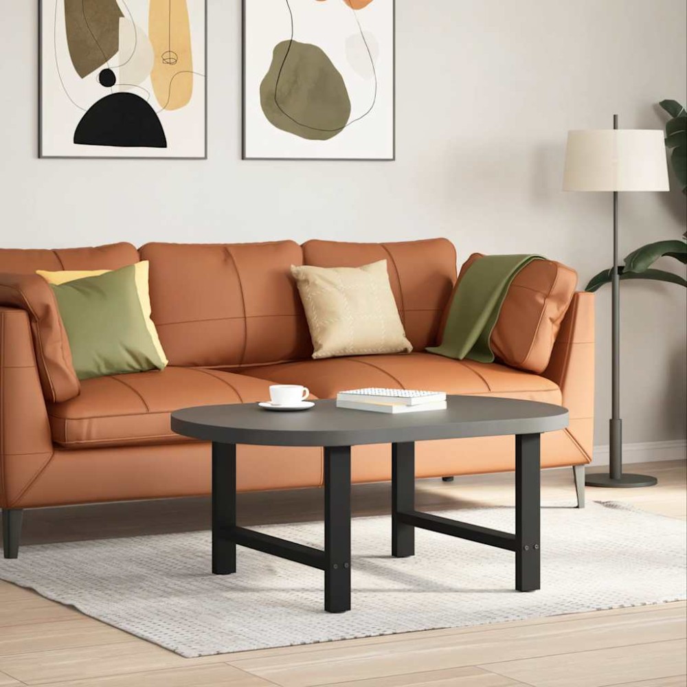 vidaXL Picioare pentru măsuță de cafea, negru, 2 buc., 70x(42-43) cm, oțel