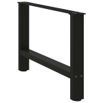 vidaXL Picioare pentru măsuță de cafea, negru, 2 buc., 70x(42-43) cm, oțel vidaXL Picioare pentru măsuță de cafea, negru, 2 buc., 70x(42-43) cm, oțel