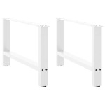 vidaXL Picioare pentru măsuță de cafea, albe, 2 buc., 70x(42-43) cm, oțel