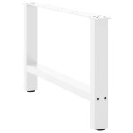 vidaXL Picioare pentru măsuță de cafea, albe, 2 buc., 70x(42-43) cm, oțel