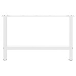 vidaXL Picioare pentru măsuță de cafea, albe, 2 buc., 70x(42-43) cm, oțel
