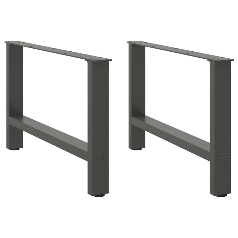 vidaXL Picioare pentru măsuță de cafea antracit, 2 buc., 70x(42-43) cm, oțel