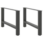 vidaXL Picioare pentru măsuță de cafea antracit, 2 buc., 70x(42-43) cm, oțel