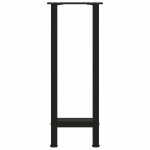 vidaXL Picioare masă consolă, negru, 2 buc., 28x(72-73) cm, oțel