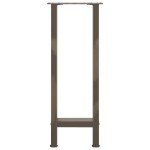 vidaXL Picioare masă consolă oțel natural 2 buc 38x(72-73) cm oțel