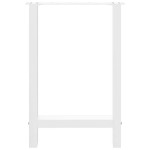 vidaXL Picioare masă de sufragerie albe, 2 buc., 50x(72-73) cm, oțel