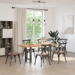 vidaXL Picioare masă de sufragerie antracit, 2 buc., 50x(72-73) cm, oțel