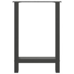 vidaXL Picioare masă de sufragerie antracit, 2 buc., 50x(72-73) cm, oțel