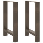 vidaXL Picioare de masă din oțel natural, 2 buc., 50x(72-73) cm, oțel vidaXL Picioare de masă din oțel natural, 2 buc., 50x(72-73) cm, oțel