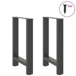 vidaXL Picioare de masă din oțel natural, 2 buc., 50x(72-73) cm, oțel vidaXL Picioare de masă din oțel natural, 2 buc., 50x(72-73) cm, oțel