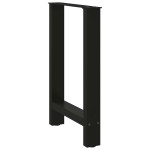 vidaXL Picioare masă de sufragerie negre, 2 buc., 60x(72-73) cm, oțel vidaXL Picioare masă de sufragerie negre, 2 buc., 60x(72-73) cm, oțel