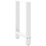 vidaXL Picioare masă de sufragerie albe, 2 buc., 60x(72-73) cm, oțel vidaXL Picioare masă de sufragerie albe, 2 buc., 60x(72-73) cm, oțel