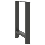 vidaXL Picioare de masă antracit, 2 buc., 60x(72-73) cm, oțel vidaXL Picioare de masă antracit, 2 buc., 60x(72-73) cm, oțel